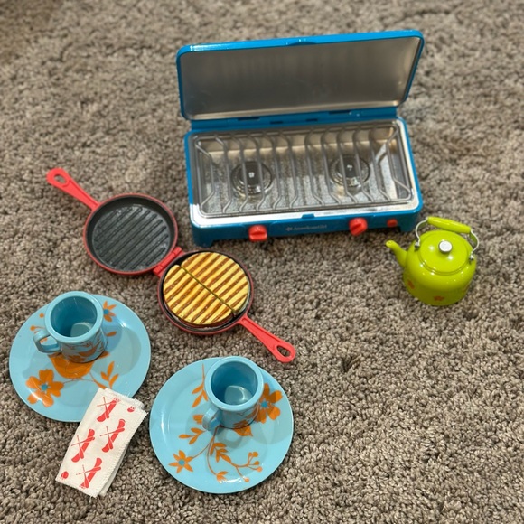 American Girl Blue and Green Toy Grill Set - Picture 4 of 4